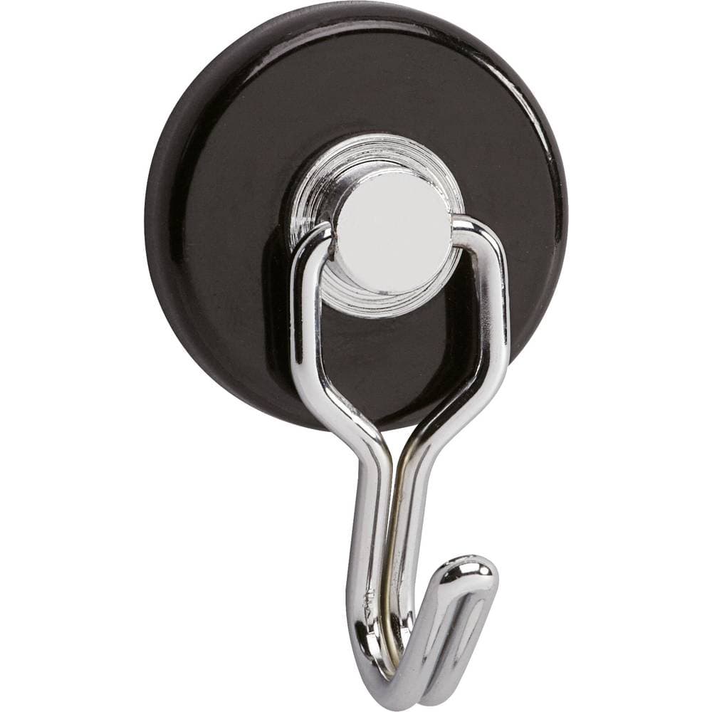 Maul Magnet (Ø x H) 35 mm x 53 mm rund , med krok Svart, Silver 2 st 6155790