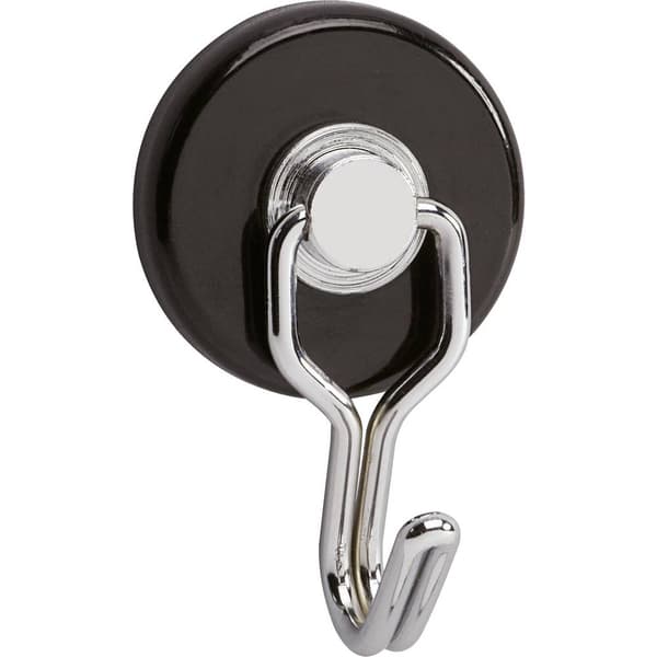 Maul Magnet (Ø x H) 35 mm x 53 mm rund , med krok Svart, Silver 2 st 6155790