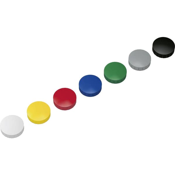 Maul Magnet MAULsolid (Ø x H) 38 mm x 15.5 mm rund Gul, Röd, Blå, Vit, Grön, Grå, Svart 10 st 6163999