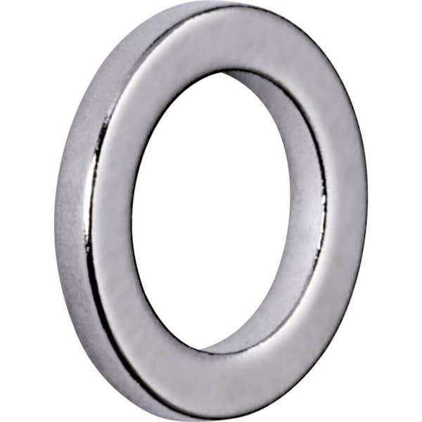 Maul Neodymmagnet (Ø x H) 12 mm x 1.5 mm Ring Silver 10 st 6168396