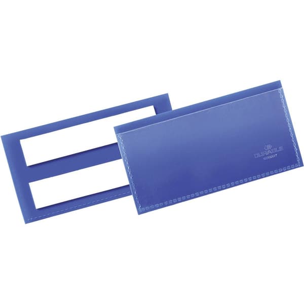Durable 175907 Etikettpåse, självhäftande Mörkblå (B x H x D) 113 x 53 x 1.7 mm