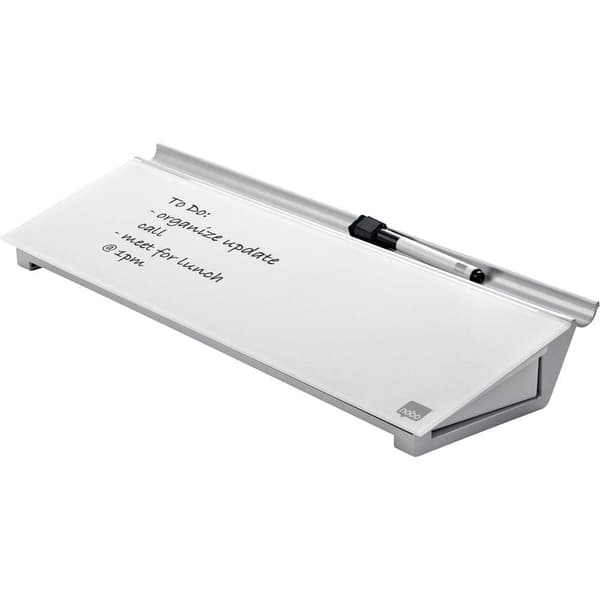 nobo Glas- Antecknings- board Diamond Glass Memo Desktop (B x H) 458 mm x 60 mm Briljantvit inkl. pennhylla, inkl. whit