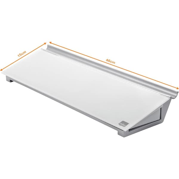 nobo Glas- Antecknings- board Diamond Glass Memo Desktop (B x H) 458 mm x 60 mm Briljantvit inkl. pennhylla, inkl. whit