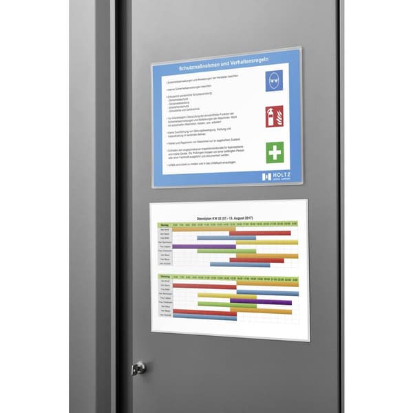 magnetoplan 1120100 Magnetväska för dokument Transparent, Vit DIN A4