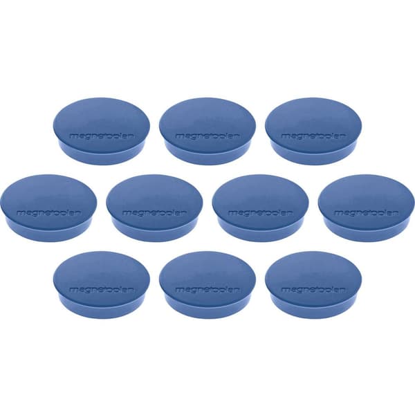 magnetoplan Magnet Discofix Standard (Ø x H) 30 mm x 8 mm rund Mörkblå 10 st 1664214