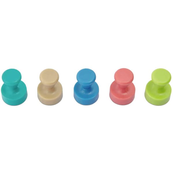 Maul Magnet 6168499 (Ø x H) 12 mm x 16 mm Kon Ganmmalrosa, Atlantic Blue, Turkos, Lime, Sahara 10 st 6168499