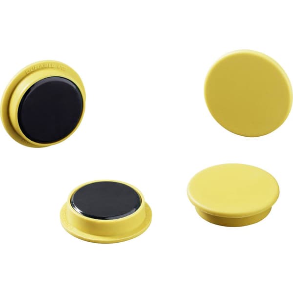 Durable Magnet 475304 (Ø) 32 mm rund Gul 1 set 475304