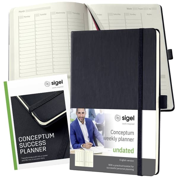 Sigel Veckokalender CONCEPTUM® CO701 DIN A5 Inbindningens färg: Svart 1 st