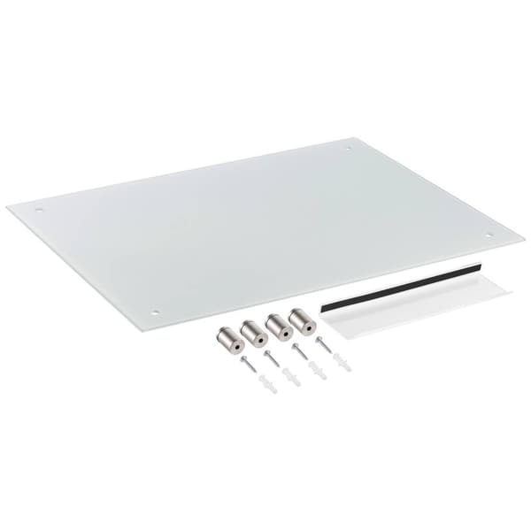 SpeaKa Professional Glasmagnettavla SP-BWM-200 (B x H) 600 mm x 450 mm Vit slät inkl. pennhylla