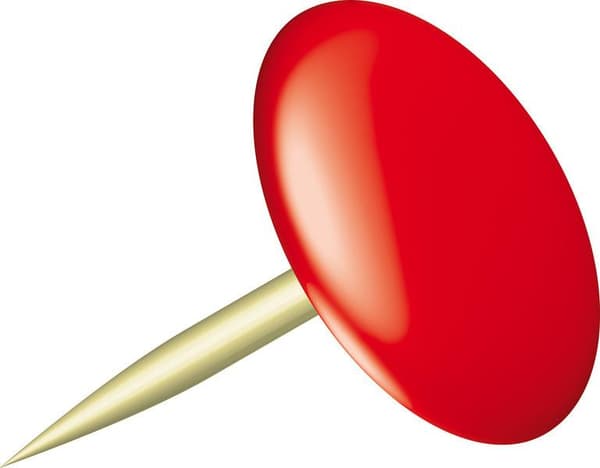 Alco AL-151-12 Thumbtacks Sun 9,5 mm messinkilaatikko A 100 kpl punainen