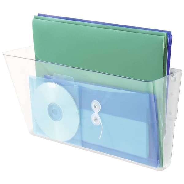 Deflecto DocuPocket 73101 Vägg-prospekthållare Transparent DIN A4 tvärs 1 st (B x H x D) 331 x 190 x 105 mm
