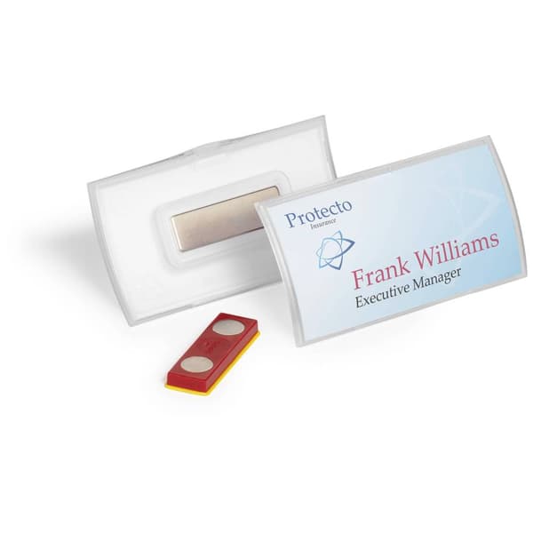 Durable 825919 Namnskylt CLICK FOLD (B x H) 75 mm x 40 mm Magnet 10 st