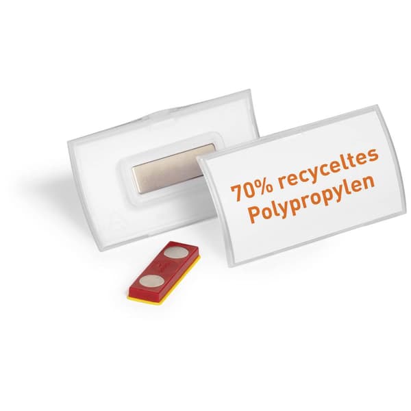 Durable 825919 Namnskylt CLICK FOLD (B x H) 75 mm x 40 mm Magnet 10 st