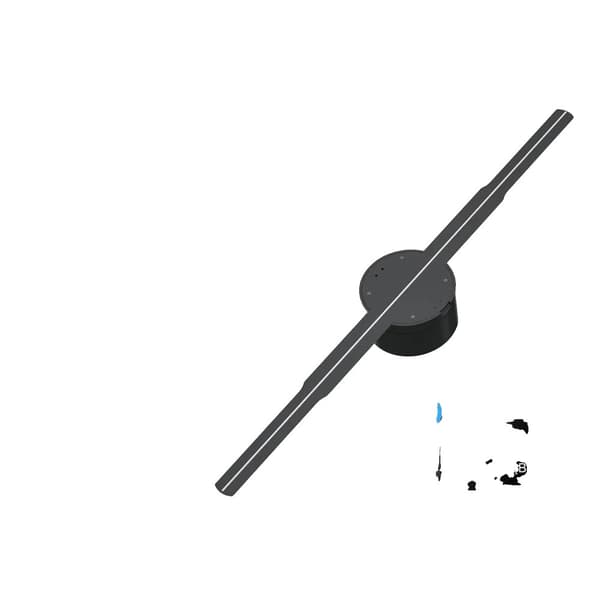 Holografisk Reklame Maskine, 3D Skærm, Justerbar Lysstyrke,EU STIK, 45cm HD udgave
