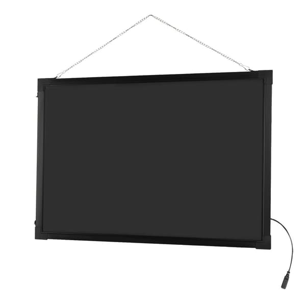 LED besked skrive tavle, 7 lysfarver, 18 lyseffekter, dual strømforsyning,Sort