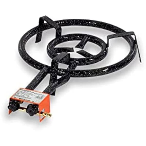 Vitrokitchen QP401B paellabrännare 40cm 2 aromer 11,4KW - Svart/Orange