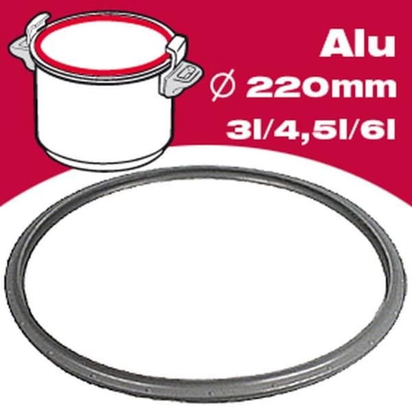 SEB Packning emalj tryckkokare 790401 4,5-6L Ø 22cm grå