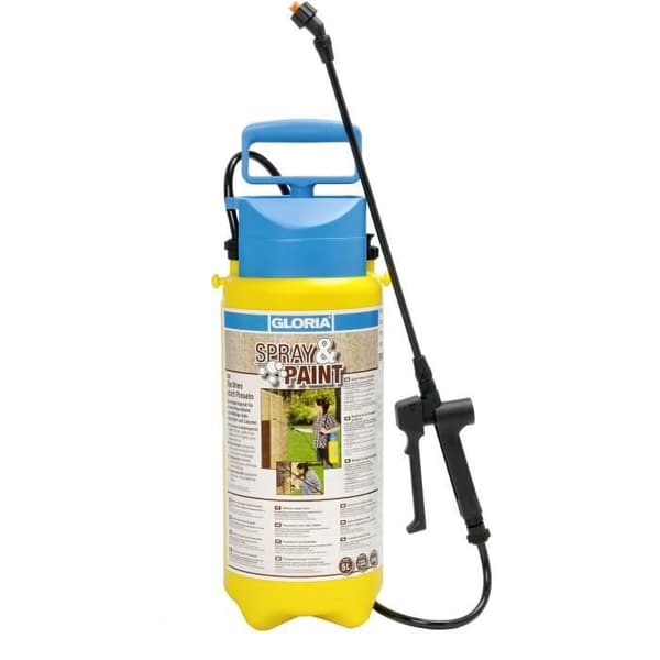 Gloria Spray&Paint 5L håndsprøjte - 3 bar - Ventil og fladstråledyse - Viton-pakninger