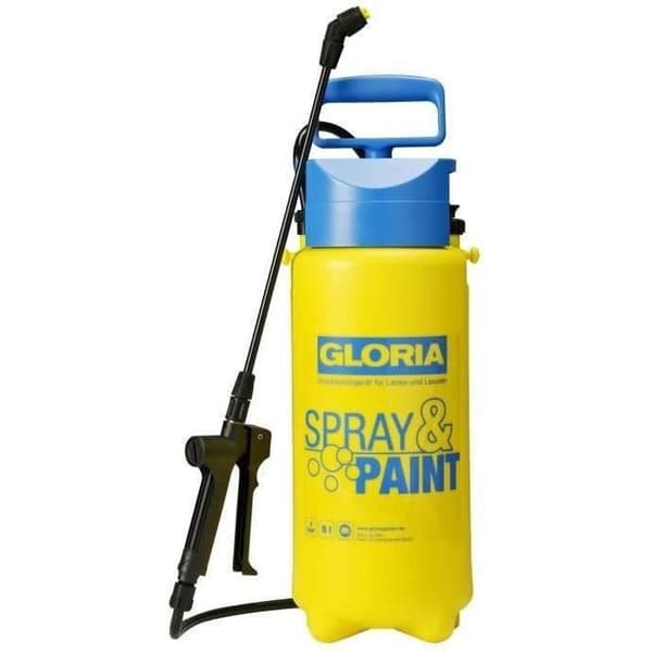 Gloria Spray&Paint 5L håndsprøjte - 3 bar - Ventil og fladstråledyse - Viton-pakninger