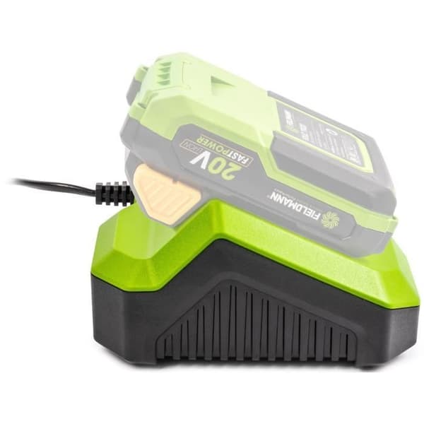 Hurtigoplader - FIELDMANN - Til 20V batteri - Oplader 2Ah på 30 min - Kompatibel med 2Ah, 4Ah, 8Ah