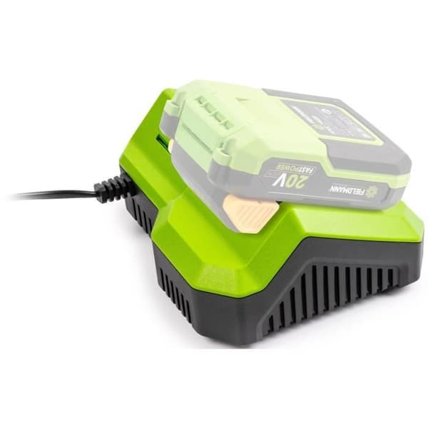 Hurtigoplader - FIELDMANN - Til 20V batteri - Oplader 2Ah på 30 min - Kompatibel med 2Ah, 4Ah, 8Ah
