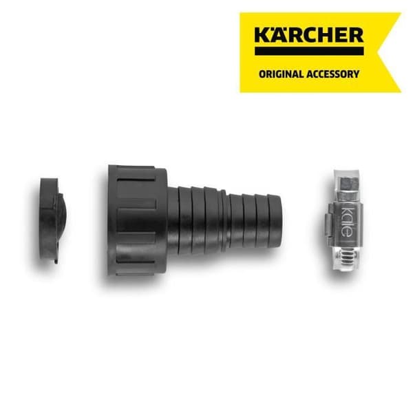 KÄRCHER 1 (25,4 mm) / 3/4 (19 mm) sovitin takaiskuventtiilillä G1-ulostuloon - Musta
