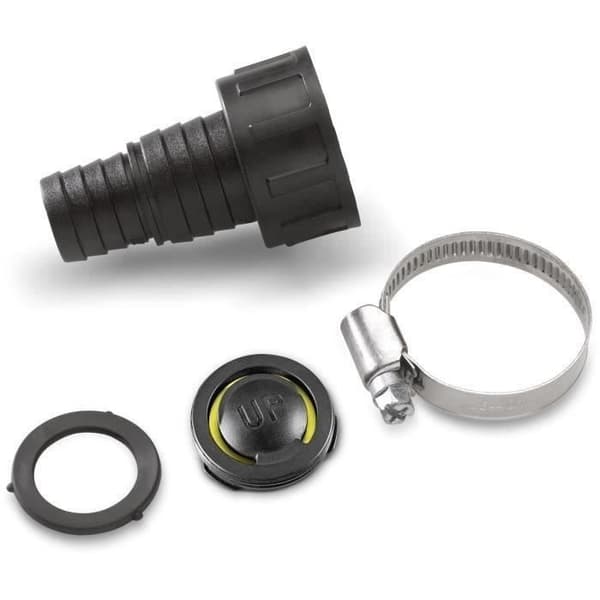 KÄRCHER 1 (25,4 mm) / 3/4 (19 mm) sovitin takaiskuventtiilillä G1-ulostuloon - Musta