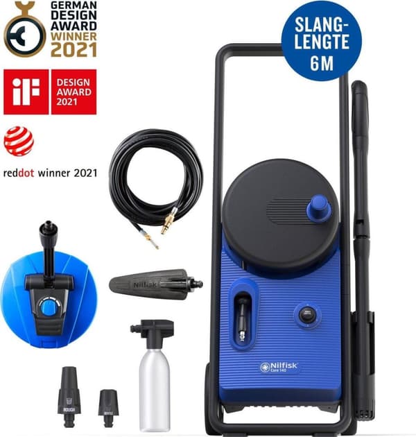 Nilfisk Core 140-6 PowerControl - PAD EU painepesuri, sähköinen pystyasentoinen, 474 l/h, 1800 W, sininen
