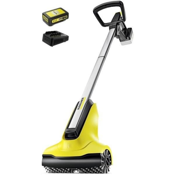 Trådlös terrassrengörare Karcher PCL 3-18 med 18V/2,5Ah batteri, roterande borste Svart, Silver, Gul