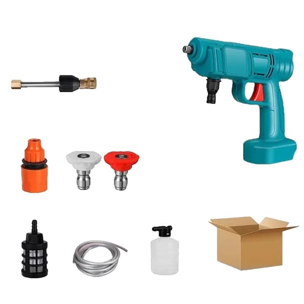 Bilvask Vasker Gun, Trådløs Betjening, Højtryksspray, FARVELØS