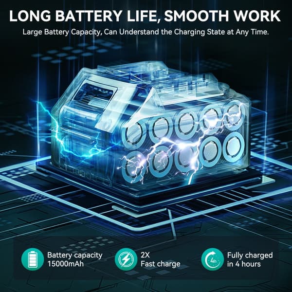 Sladdlös högtryckstvätt med 1 x batteri, 21V 30Bar högtryckstvättbatteri med 6-i-1 multifunktionsmunstycke för biltvätt