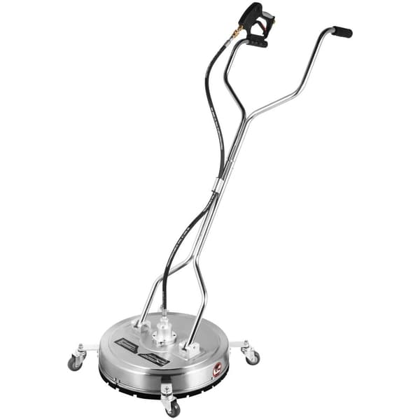 24-tums 4000 PSI högtrycksrengörare för ytor med handtag och hjul, snabb och effektiv, 3/8" snabbkoppling, 8 professionella tillbehör