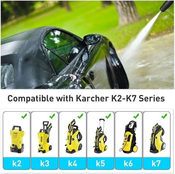 Lans för Högtryckstvätt - Karcher Duschhuvud - Karcher Pistol - med Justerbar Duschhuvud - Kompatibel med Karcher K2 K3 K4 K5 K6 K7