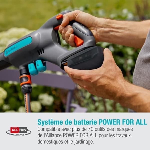 GARDENA AquaClean 24 / 18V P4A medelhögtryckstvätt - 18V batteri ingår - Komplett sats (14800-20)