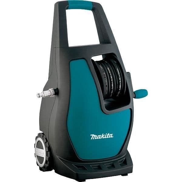 Högtryckstvätt - MAKITA - HW111 - 110 bar - 370 l/h - 1700 W - Integrerad rulle Svart, Turkos