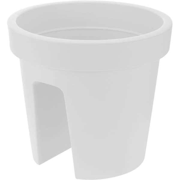 Rund balkonglåda 28 cm Vit