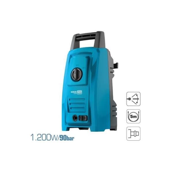 Högtryckstvätt - Koma Tools - 1200w - Vattenpump i aluminium - Justerbart munstycke - Intelligent styrning