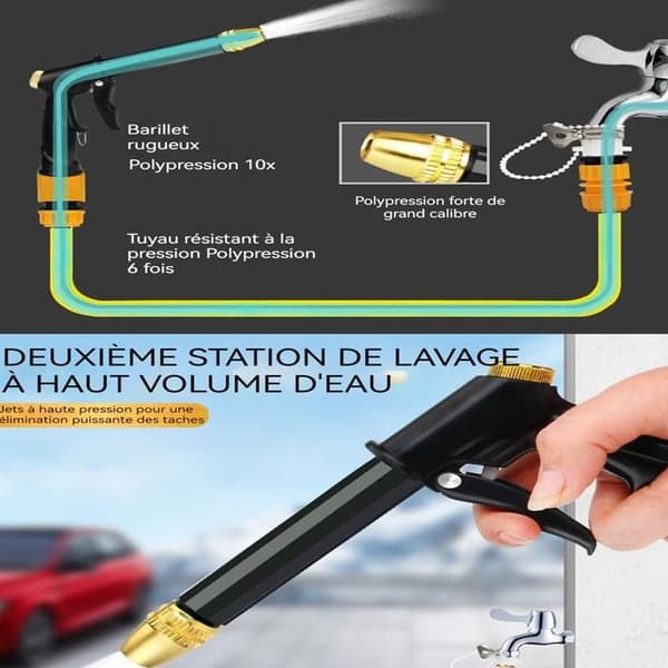 INN sladdlös högtryckstvätt 6000mAh bärbar högtryckstvätt med 2 batterier högtryckstvätt på smet