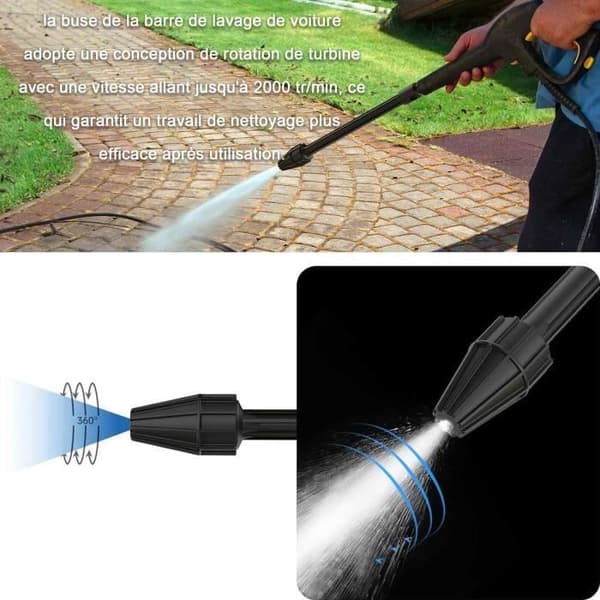 TD® Turbo Munstycke Roterande Lans för karcher k2 k3 k4 förlängning med roterande turbo power biltvätt lans munstycke