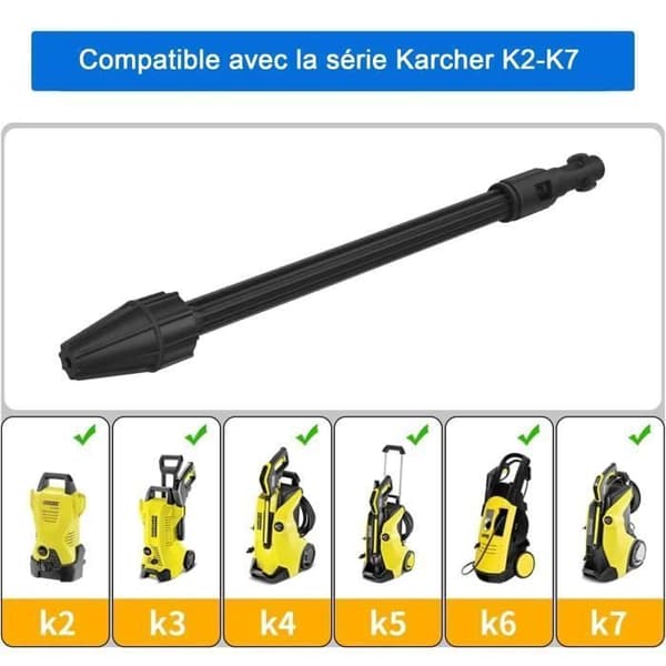 TD® Turbo Munstycke Roterande Lans för karcher k2 k3 k4 förlängning med roterande turbo power biltvätt lans munstycke