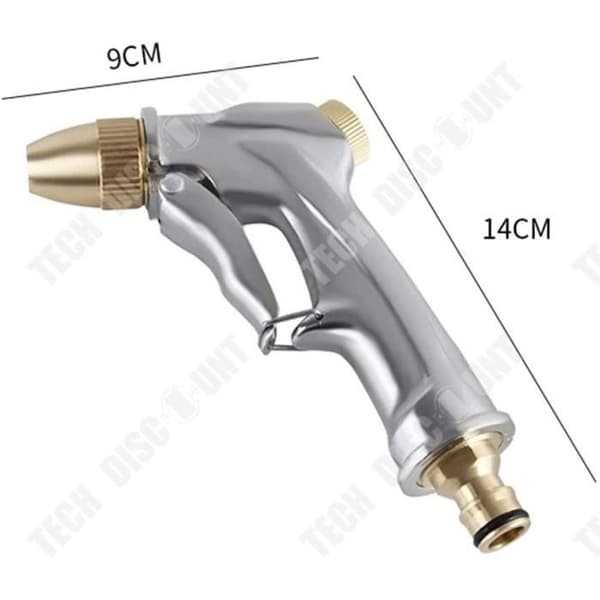TD® Mässing Metall Vattenpistol, Högtrycksvattenpistol, Trädgårdsspruta, Biltvätt Rengöring Bevattning Pel
