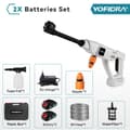 Miniatyrbild 2 av 5: YOFIDRA Elektrisk Högtryckstvätt med Batteri och Vattenrör för Bil- och Trädgårdstvätt