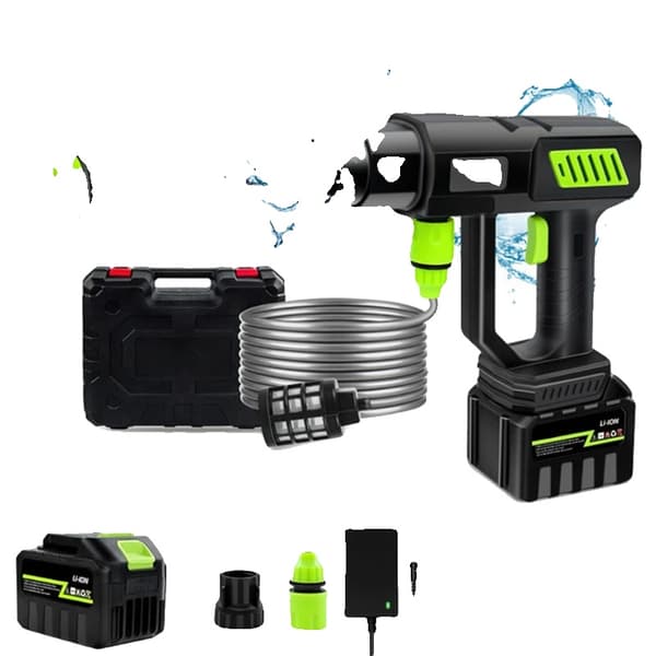 Langaton painepesupistooli, 980 PSI, 6-in-1 suuttimet,1 Akun 1 EU Plug