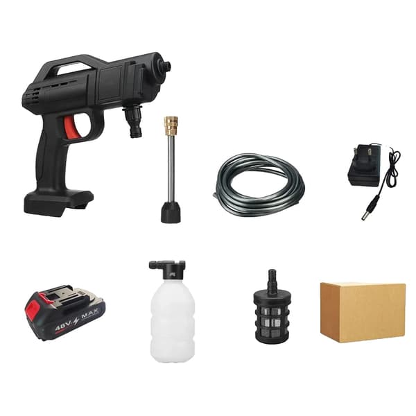 Trådløs Bilvaskemaskine, 1500W Effekt, 435 PSI Tryk,Med ét batteri, Batteridrevet