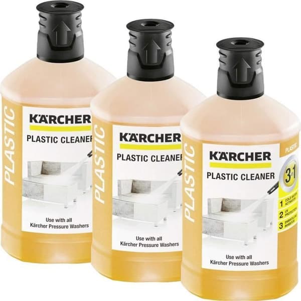 Set med 3 plastrengöringsmedel 3 i 1 tvättmedel för KARCHER högtryckstvätt 62957580*3 - 1NFH786676