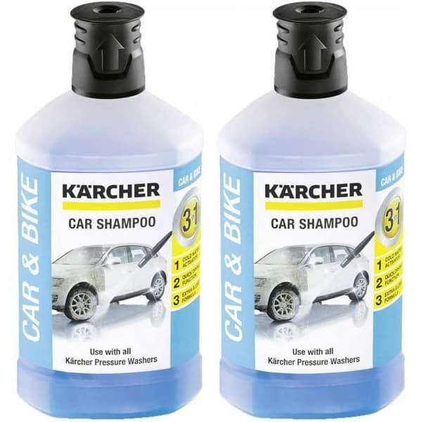Set med 2 3 i 1 bilschampon för Kärcher högtryckstvätt - 1L flaska. 62957500*2