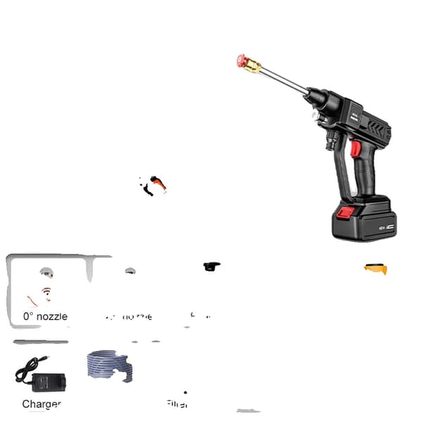 Elektrisk högtryckstvättspistol, 0,9 MPa vattentryck, 200 L/h vattenflöde,1 * batteri