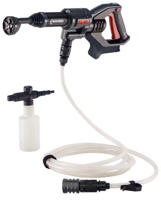 Al-ko - 113929 - 18 V Bosch hem- och trädgårdskompatibel sladdlös högtryckstvätt PW 1850 (utan batteri och laddare) Svart