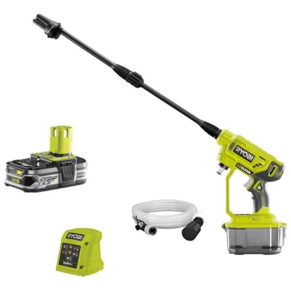 RYOBI - 18V 22 bar 182 L högtryckspistol - 3-i-1 munstycke - 1 18V 2,5 Ah litium+ batteri och 1 1,5 A laddare - RY18PW22A-125