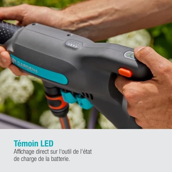 GARDENA AquaClean 24 / 18V P4A medelhögtryckstvätt - 18V batteri ingår - Komplett sats (14800-20)